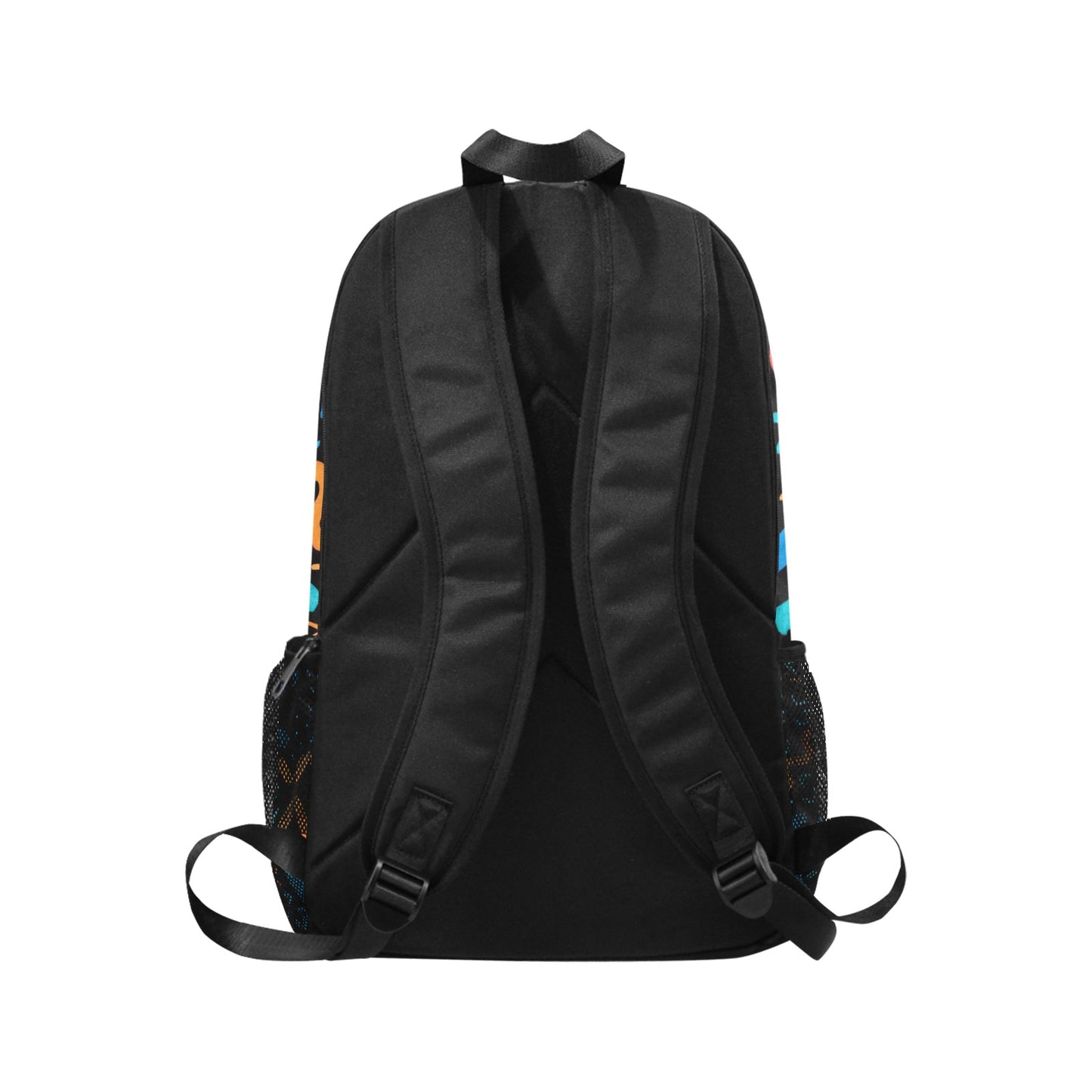 Fabric Backpack with Side Mesh Pockets (1659)
